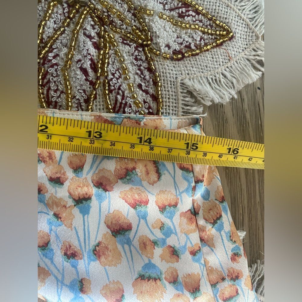 VINCE FLORAL CARNATION ASYMMETRIC CASCADE DRAPE SKIRT FLORAL SATIN SZ 2 RARE - Picture 8 of 16
